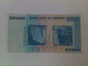 Zimbabwe, $100 Trillion Bank Notes